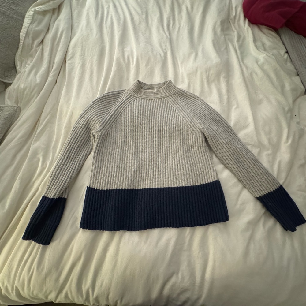Grey Blue/Dark Blue Chunky Sweater